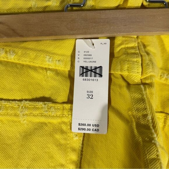 AMO TOMBOY DENIM JEANS IN YELLOW SIZE 32 NWT - Picture 7 of 7
